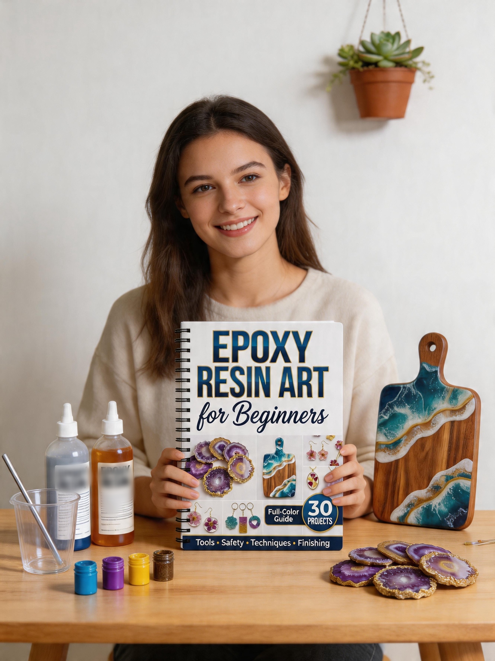 1Pcs Epoxy Resin Art for Begin - Resin Art Guide Book ulasan dan harga