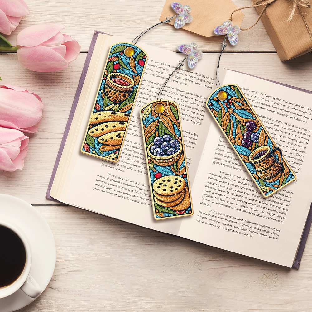 3Pcs Butterfly DIY Diamond Art - Resin Art Bookmark ulasan dan harga