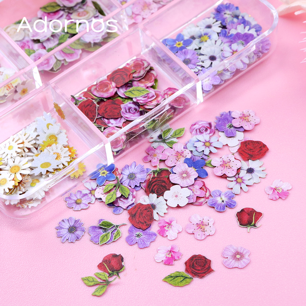 6 Grids Flowers Wood Pulp Chip - Resin Art With Wood ulasan dan harga