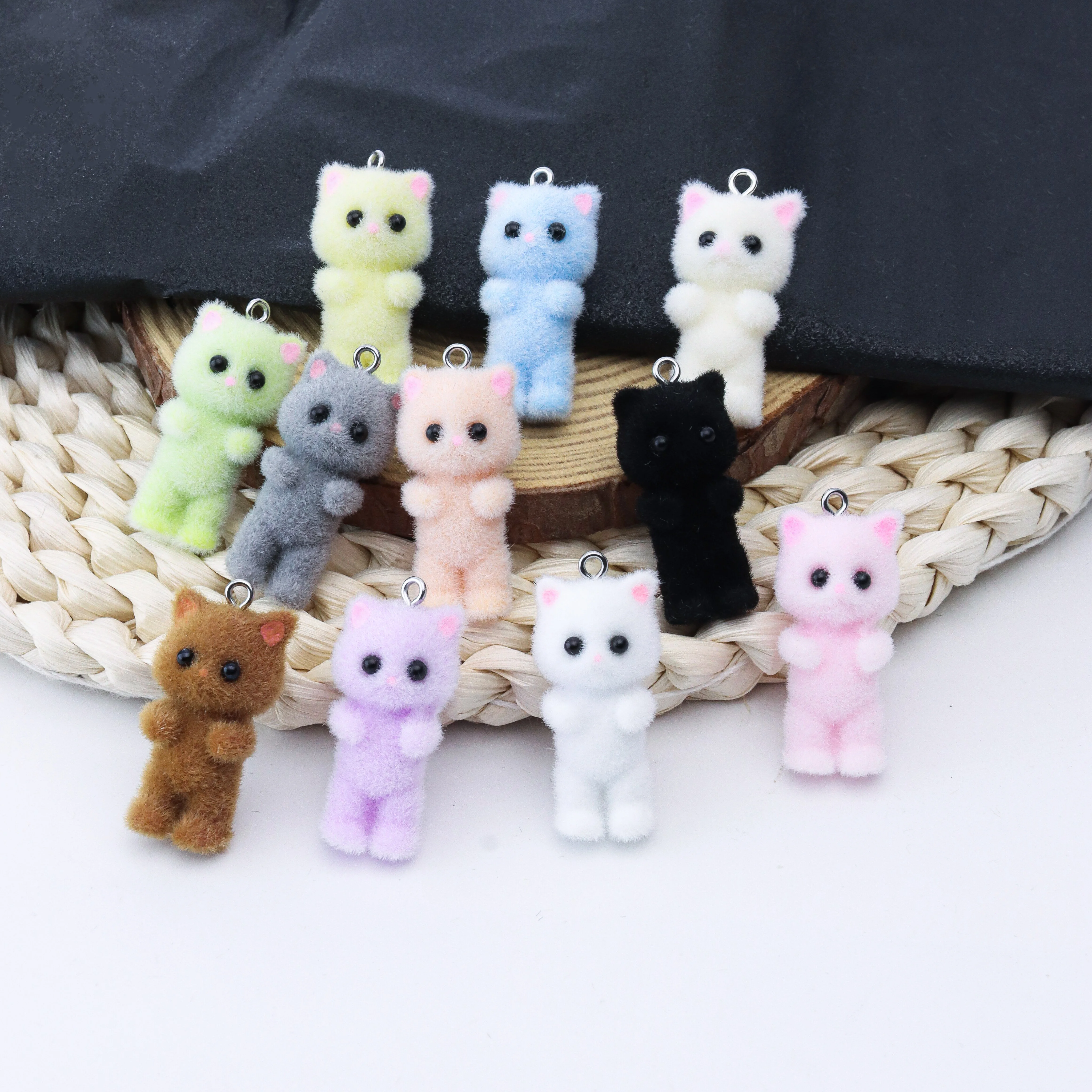 33PCS Cat Pendant Kawaii 3D Fl - Resin Art And Craft ulasan dan harga