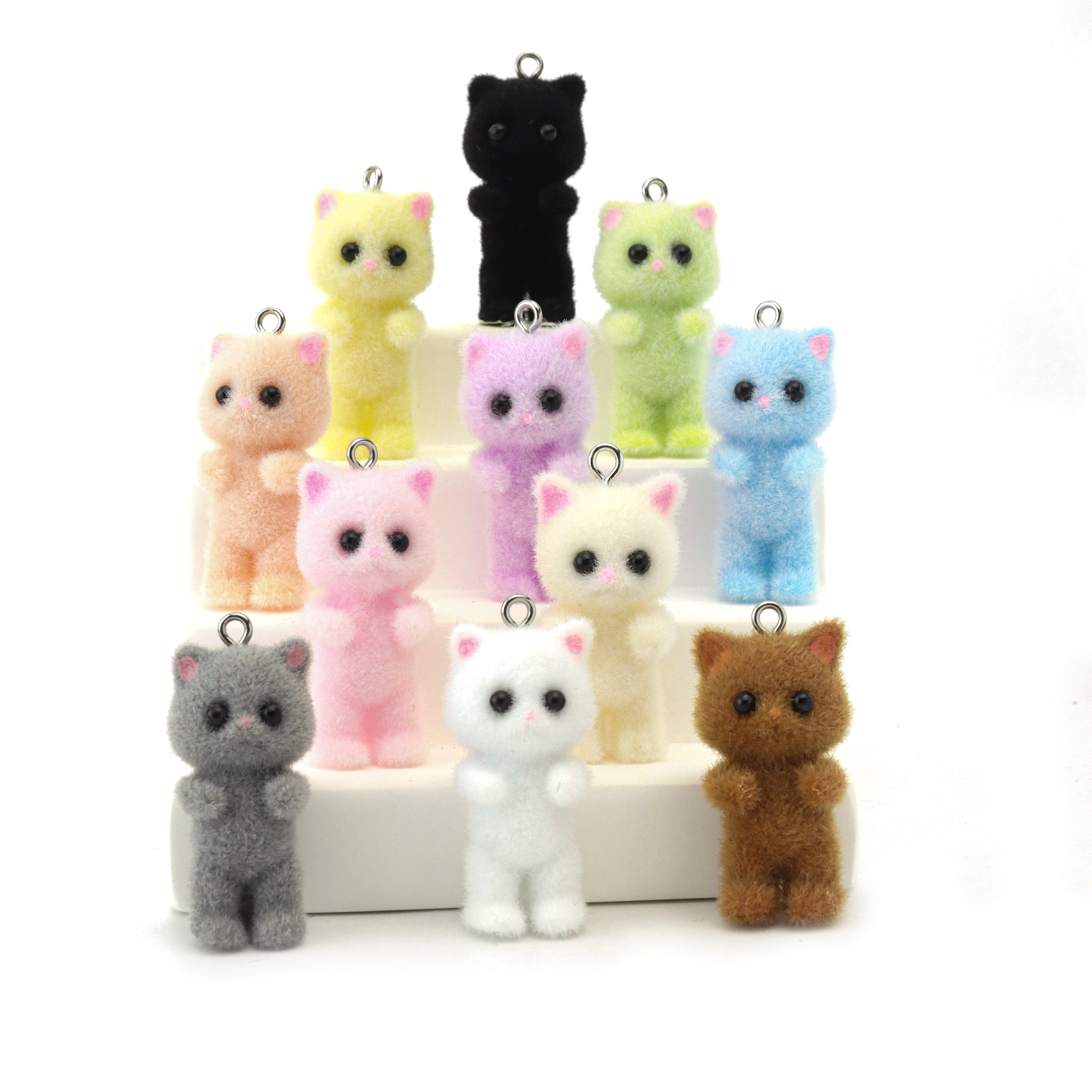 33PCS Cat Pendant Kawaii 3D Fl - Resin Art And Craft ulasan dan harga