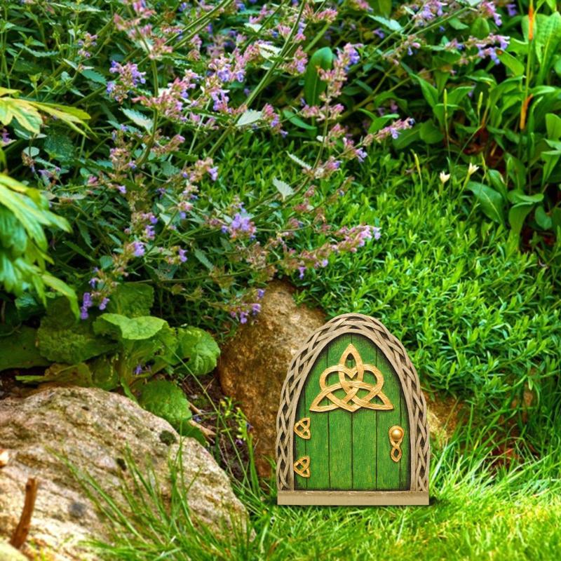 Elf Fairy Door Miniature Garde - Resin Art With Wood ulasan dan harga