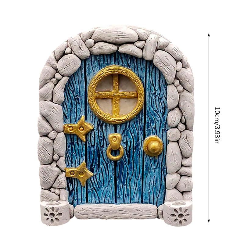 Elf Fairy Door Miniature Garde - Resin Art With Wood ulasan dan harga