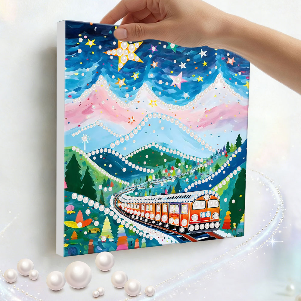 Huacan Starry Night Mountain T - Resin Art Frame ulasan dan harga
