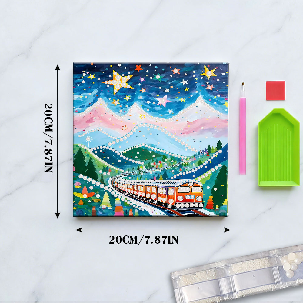Huacan Starry Night Mountain T - Resin Art Frame ulasan dan harga