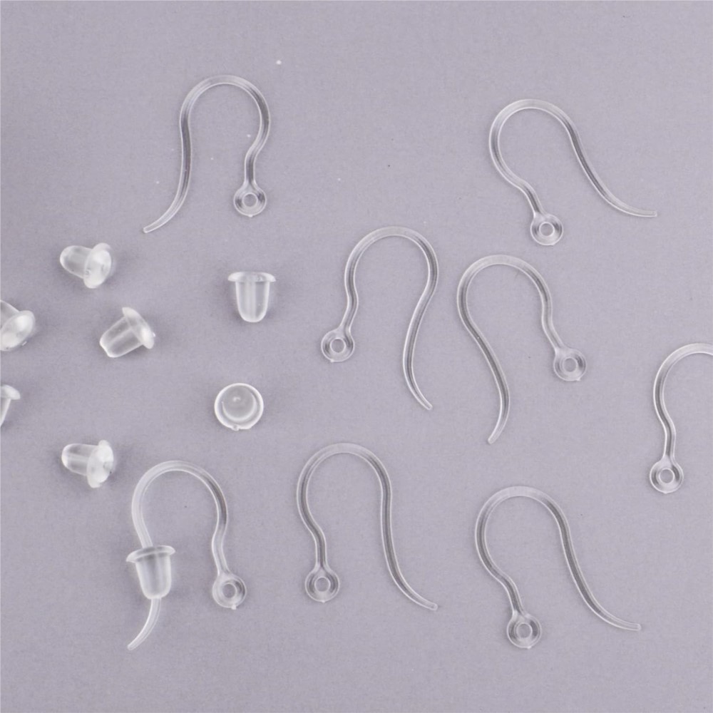 40pcs Clear Plastic Earring Ho - Resin Art Materials Kit ulasan dan harga