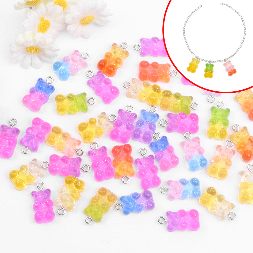 60pcs Dual Color Resin Bear Sh - Resin Art And Craft ulasan dan harga