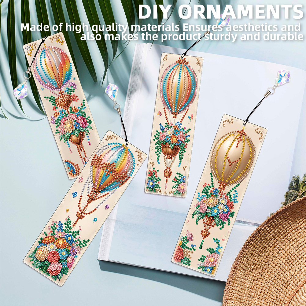 8Pcs Colored Patterns DIY Diam - Resin Art Bookmark ulasan dan harga