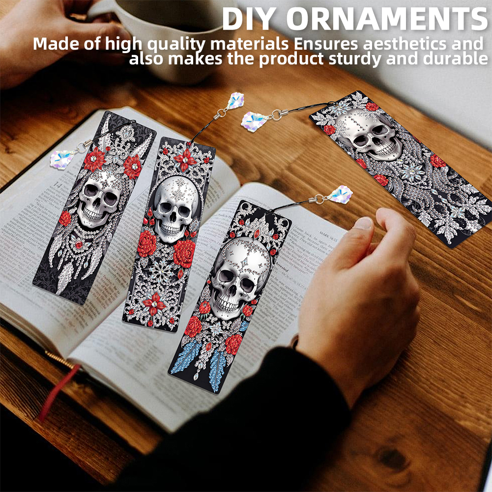 8Pcs Colored Patterns DIY Diam - Resin Art Bookmark ulasan dan harga