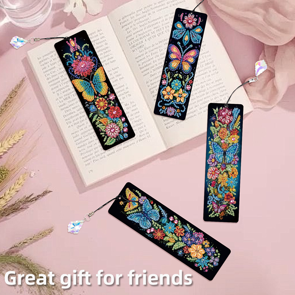 8Pcs Colored Patterns DIY Diam - Resin Art Bookmark ulasan dan harga