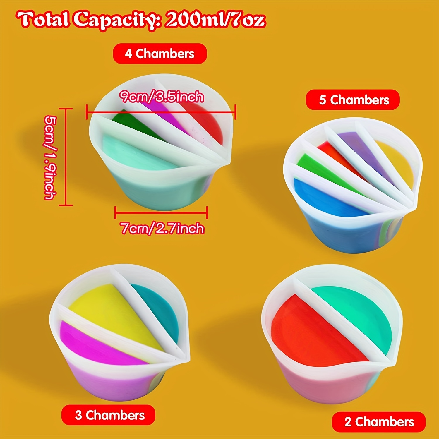 4PCS Reusable Split Cups with  - Resin Art Pouring ulasan dan harga