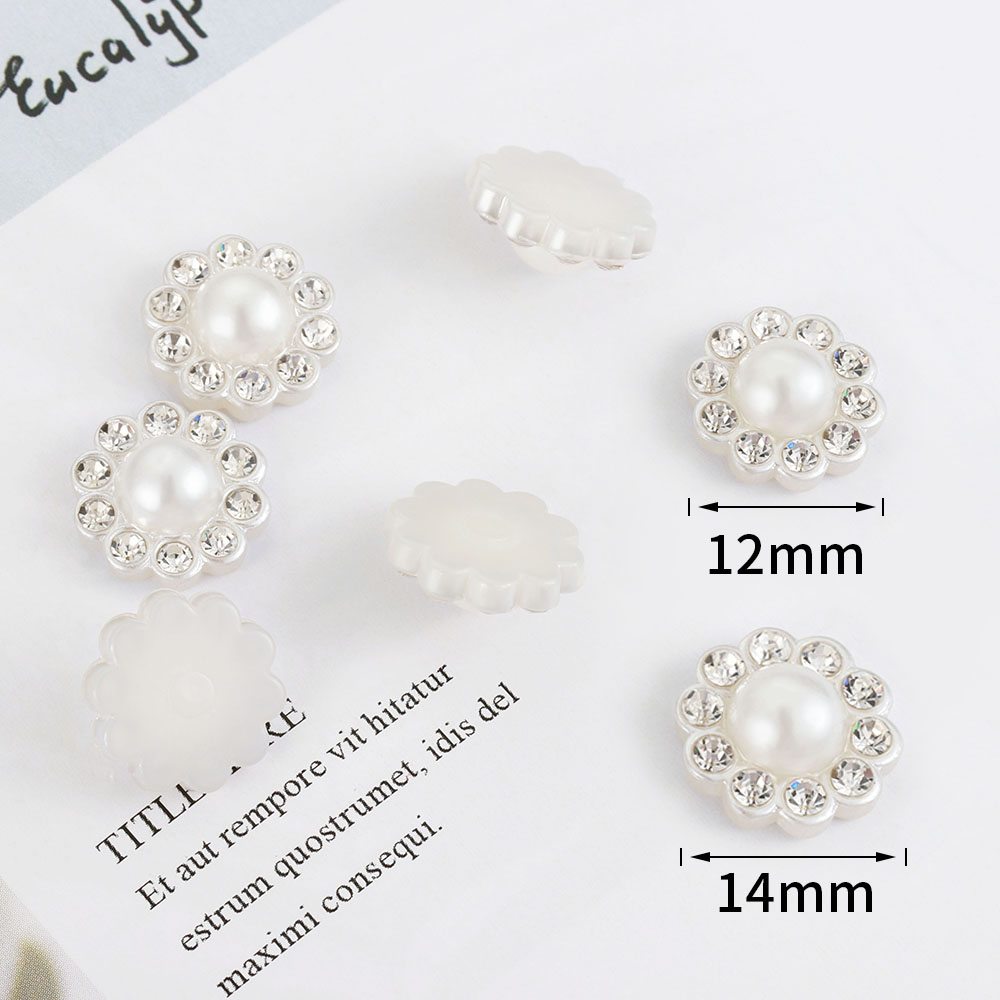 50pcs White Flat Imitation Pea - Resin Art Materials Kit ulasan dan harga