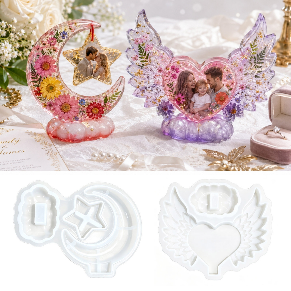 S0308 Heart Shaped Photo Frame - Resin Art Frame ulasan dan harga