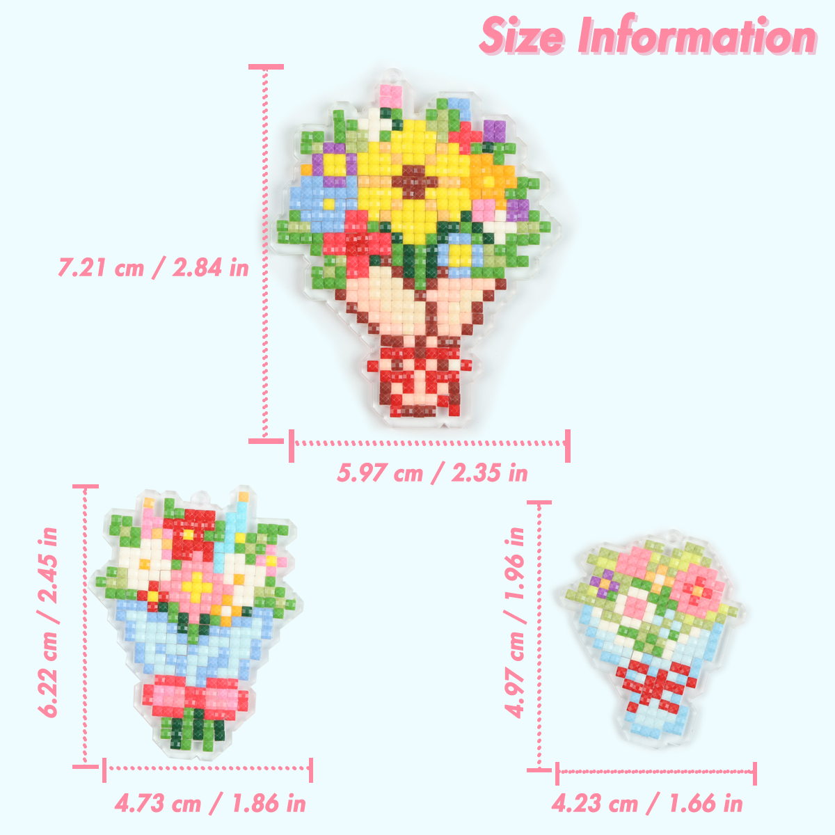 FOREVER YOUNG 3PCS Bouquet Acr - Resin Art And Craft ulasan dan harga