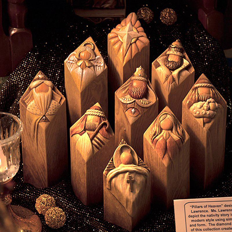 Heaven Nativity Tree Pillar St - Resin Art With Wood ulasan dan harga