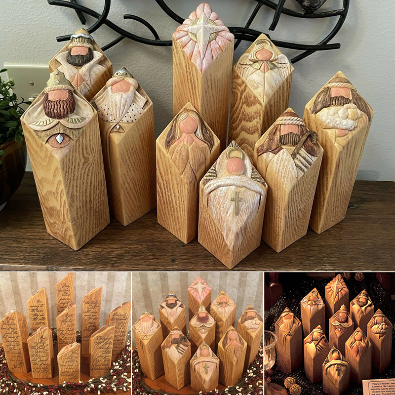 Heaven Nativity Tree Pillar St - Resin Art With Wood ulasan dan harga