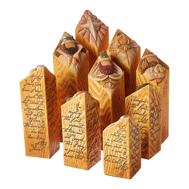 Heaven Nativity Tree Pillar St - Resin Art With Wood ulasan dan harga
