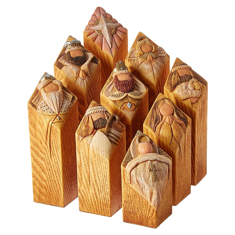 Heaven Nativity Tree Pillar St - Resin Art With Wood ulasan dan harga