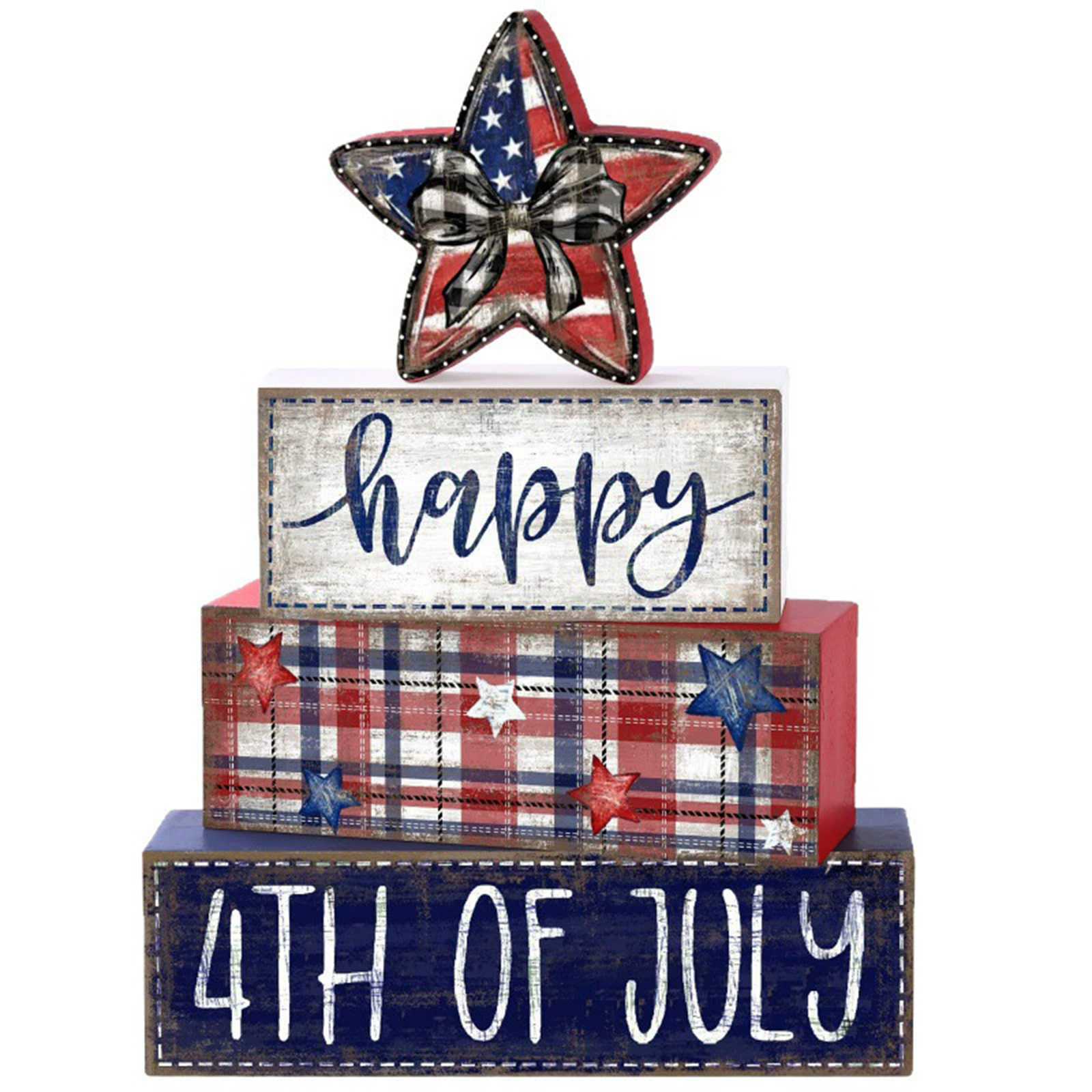 4th of July Wood Ornament Vint - Resin Art With Wood ulasan dan harga