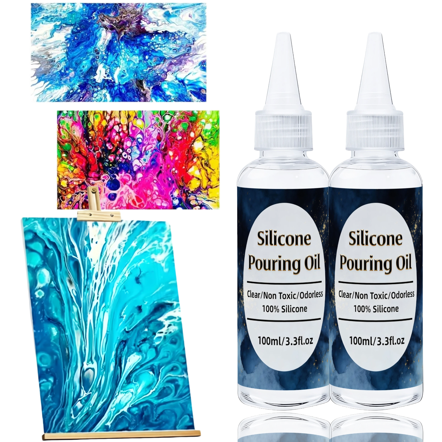 3.3oz/6.76oz silicone Pouring  - Resin Art Pouring ulasan dan harga