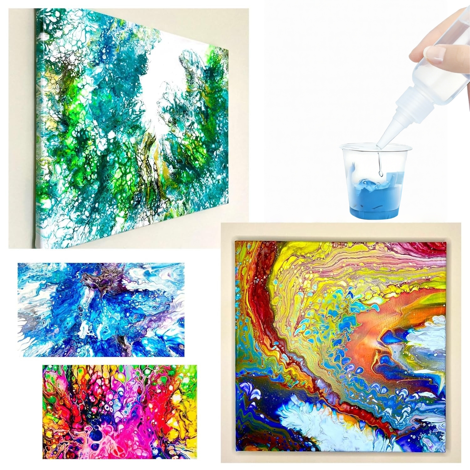 3.3oz/6.76oz silicone Pouring  - Resin Art Pouring ulasan dan harga